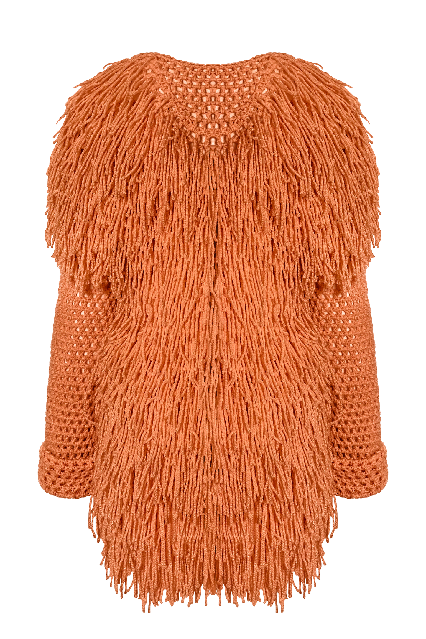 TANIJAY CROCHET SWEATER Artemis Crochet Fringe Jacket