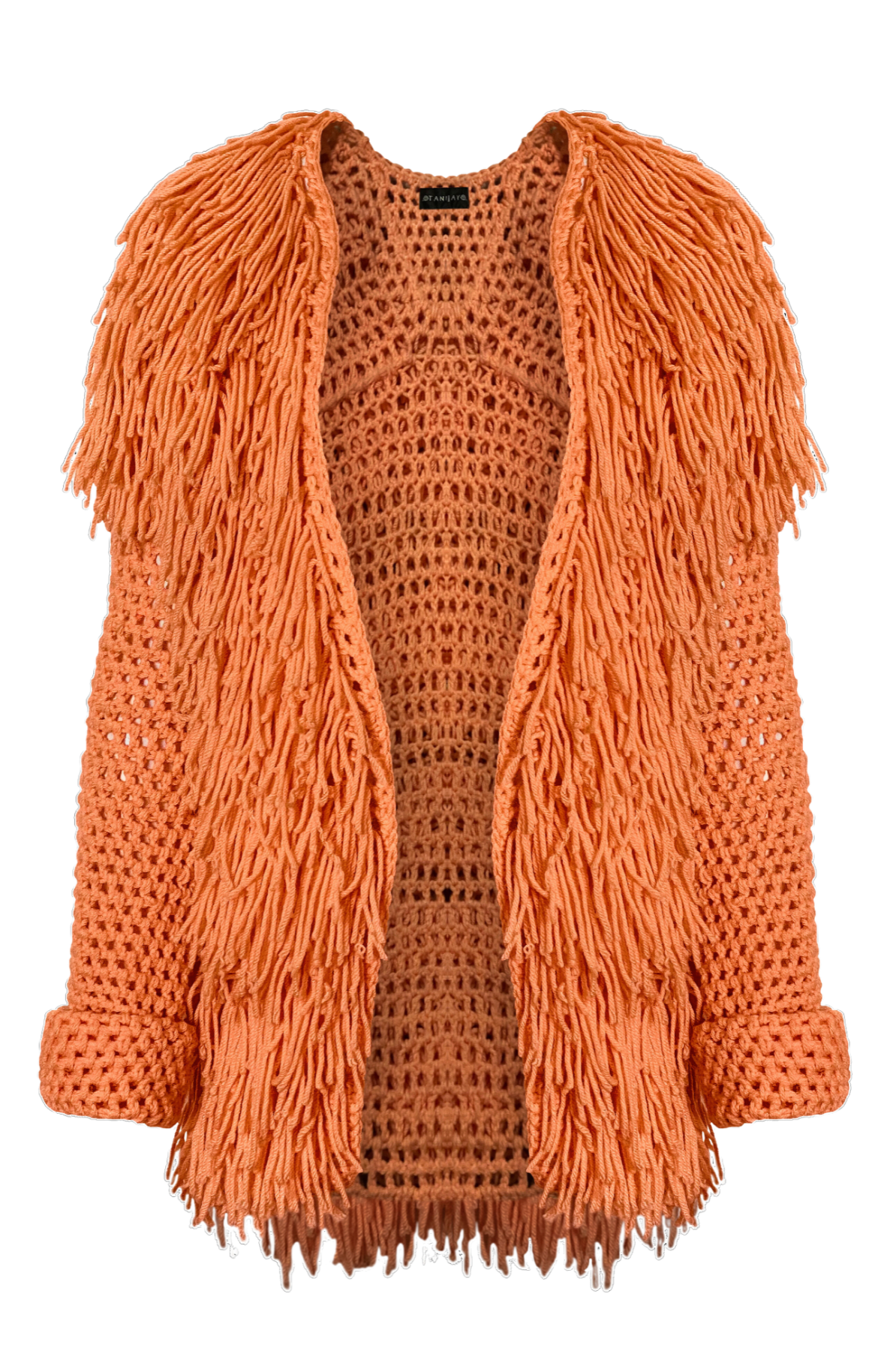 TANIJAY CROCHET SWEATER Artemis Crochet Fringe Jacket
