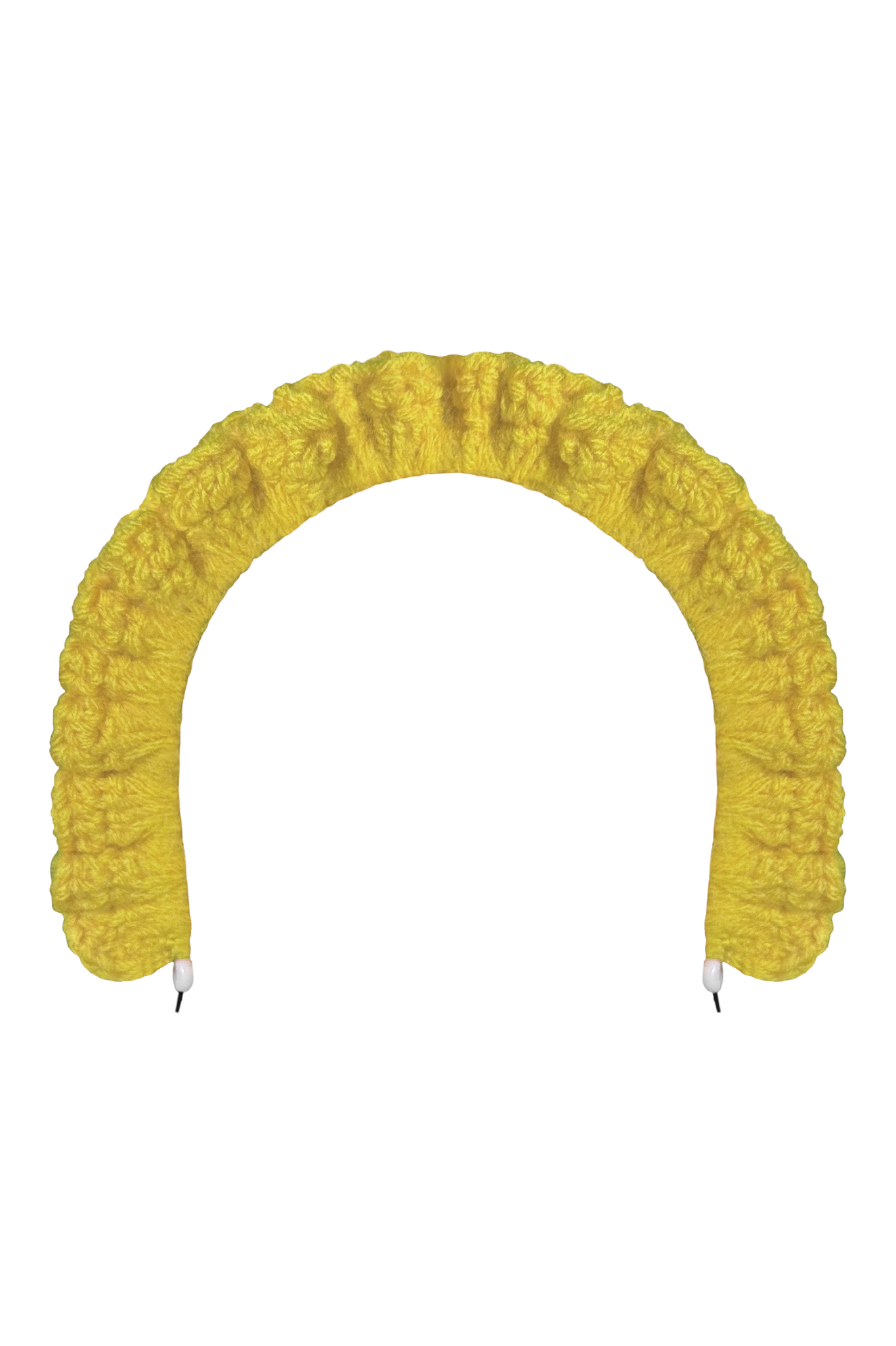 TANIJAY CROCHET headband Full Ruffle Headband – Bright Yellow