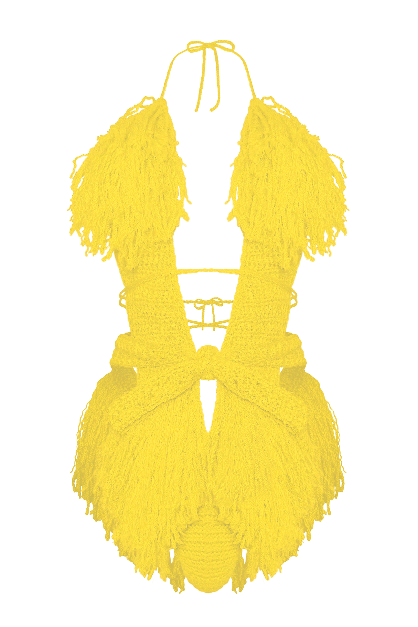 TANIJAY CROCHET ONE PIECE XS / Bright Yellow Hagata Crochet One Piece