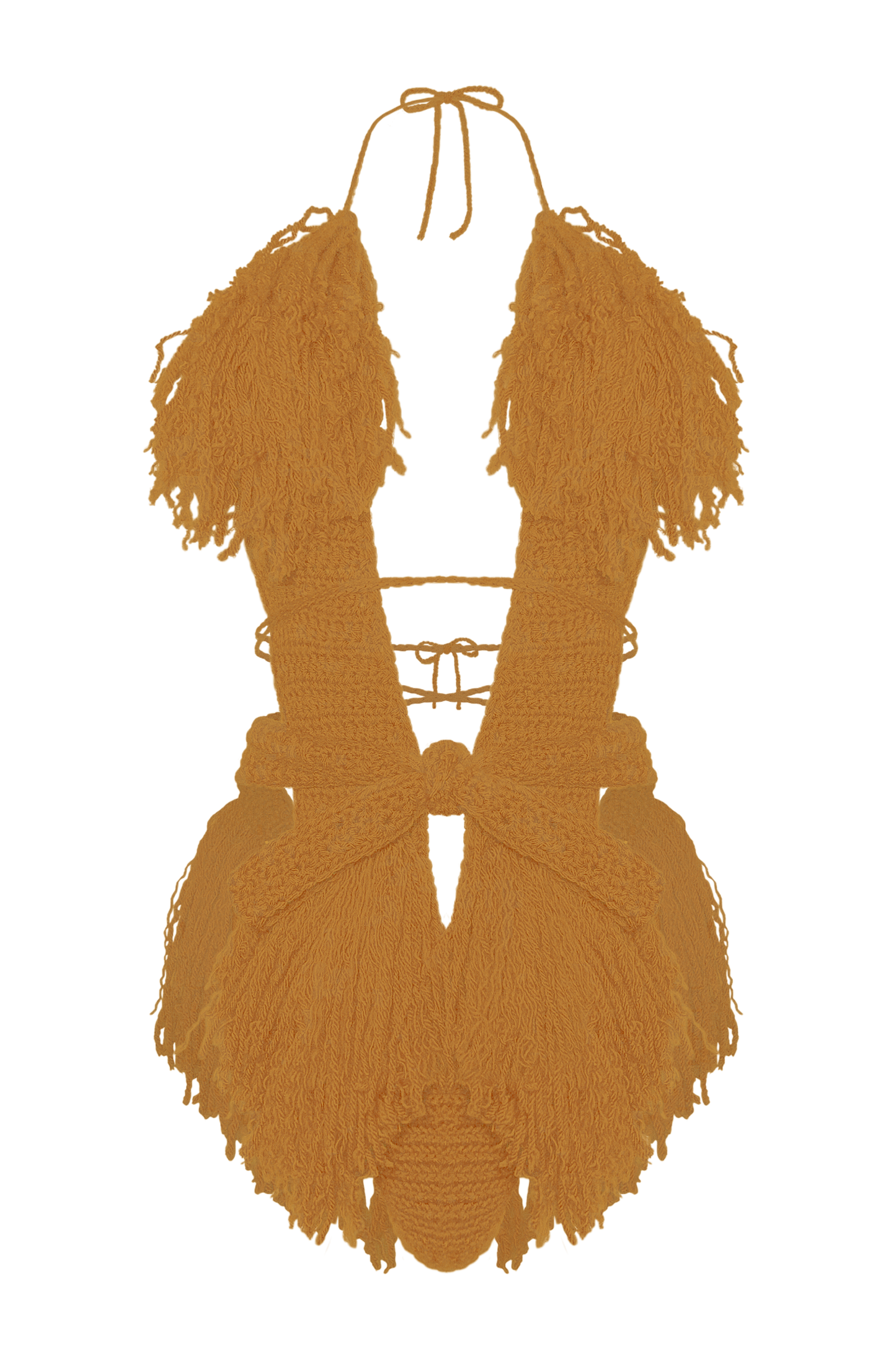 TANIJAY CROCHET ONE PIECE XS / Gold Hagata Crochet One Piece