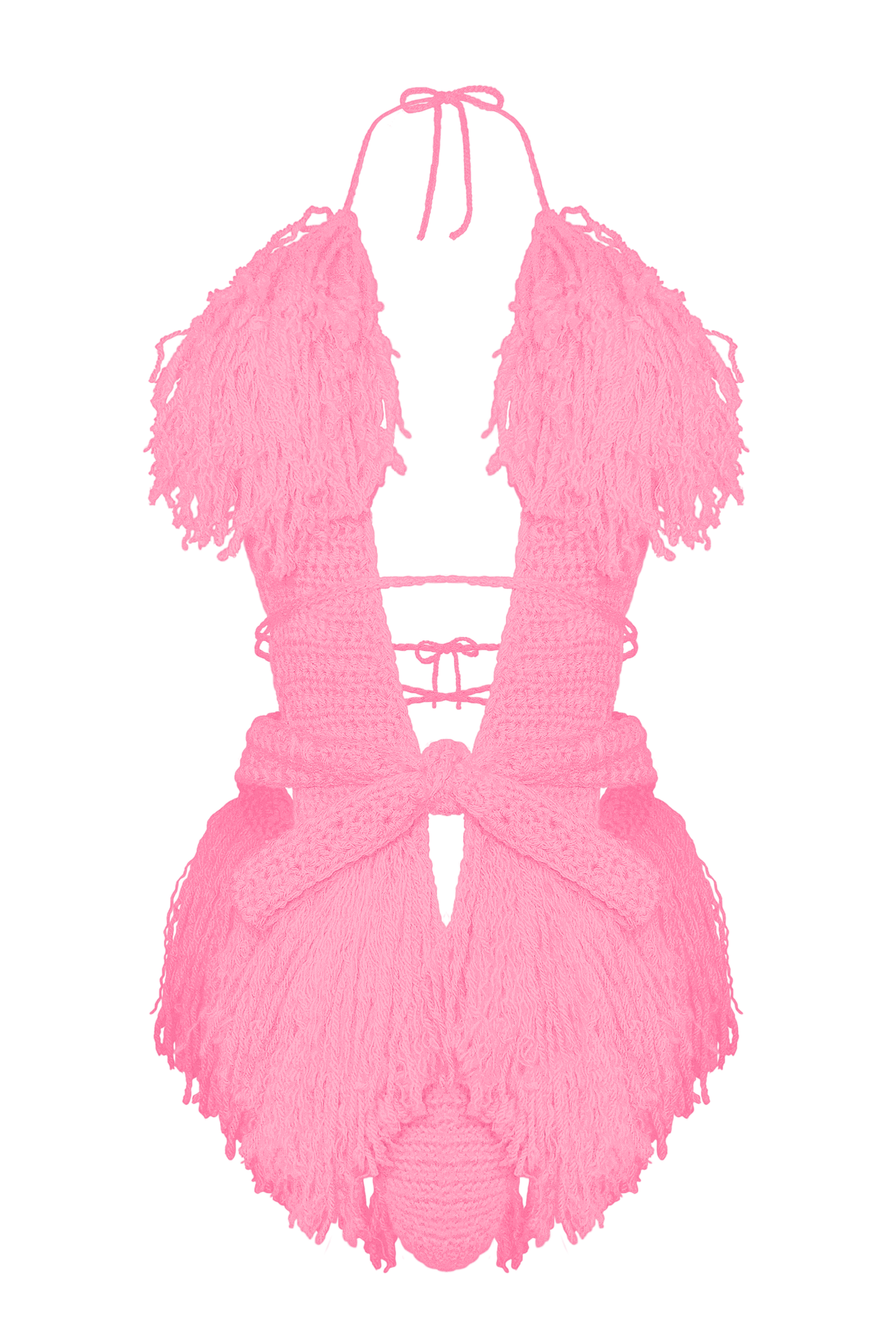 TANIJAY CROCHET ONE PIECE XS / Pretty n Pink Hagata Crochet One Piece