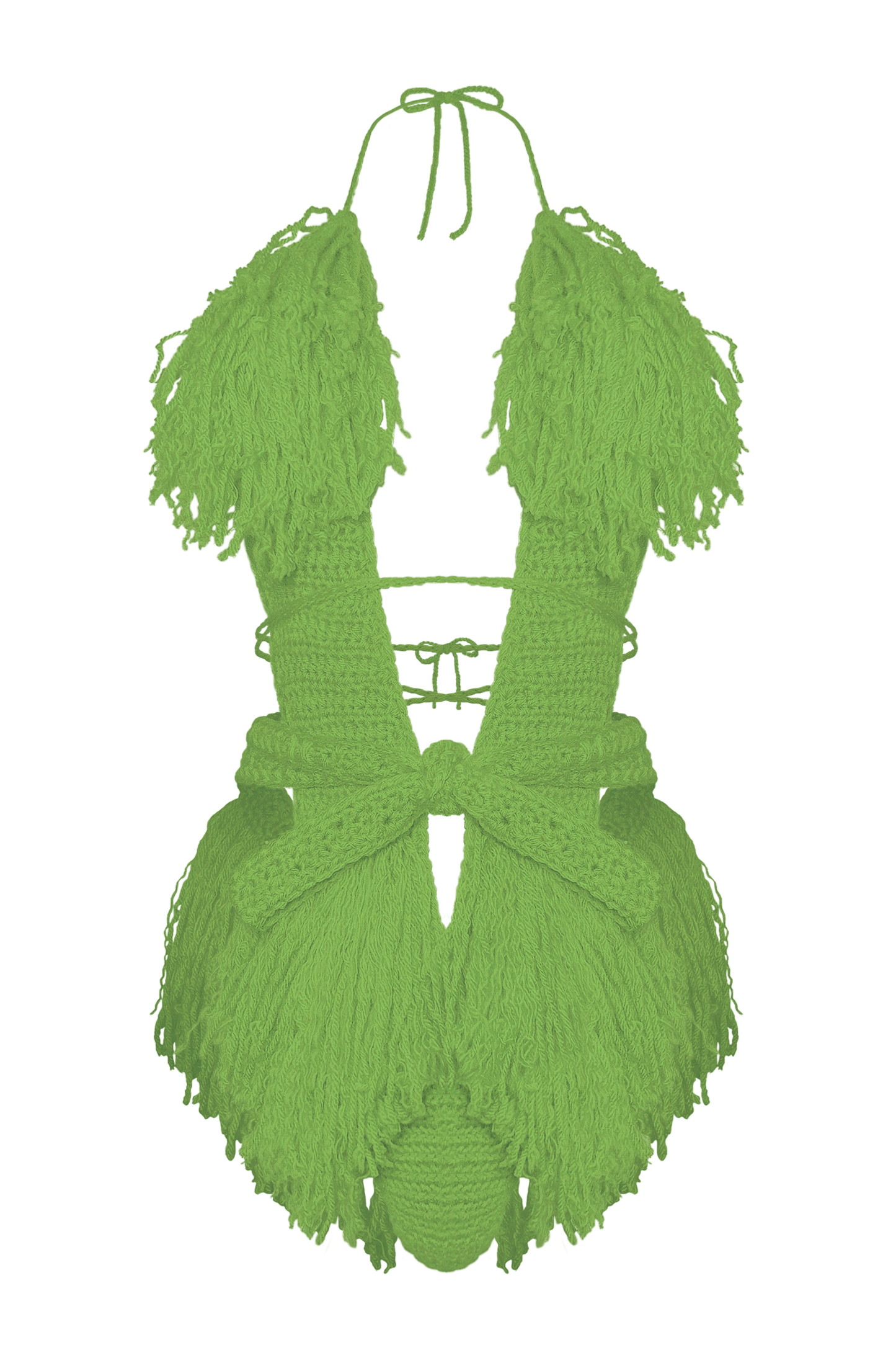 TANIJAY CROCHET ONE PIECE XS / Spring Green Hagata Crochet One Piece