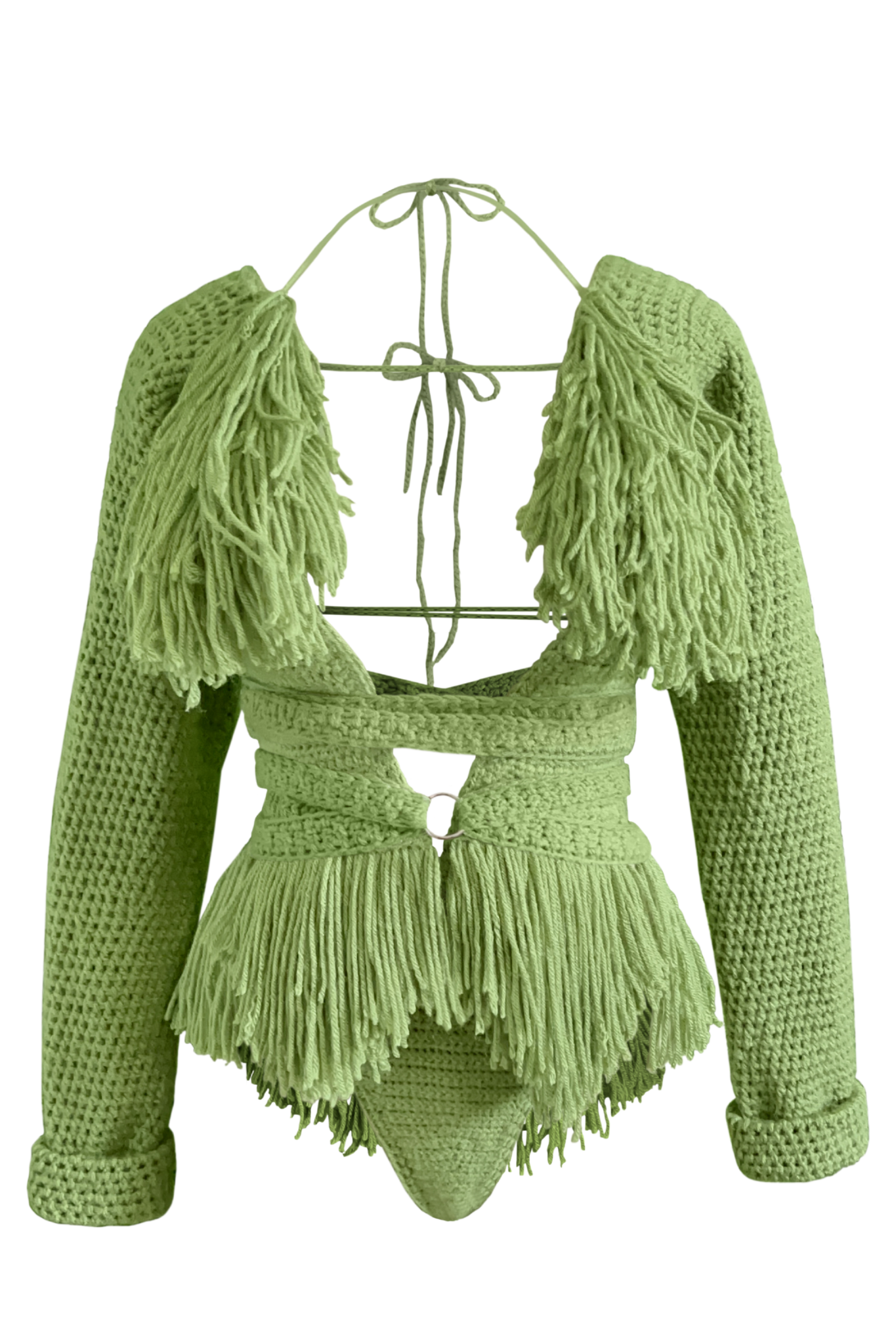 TANIJAY CROCHET ONE PIECE Hebe Crochet Monokini - Stacked Mesh Long Sleeve