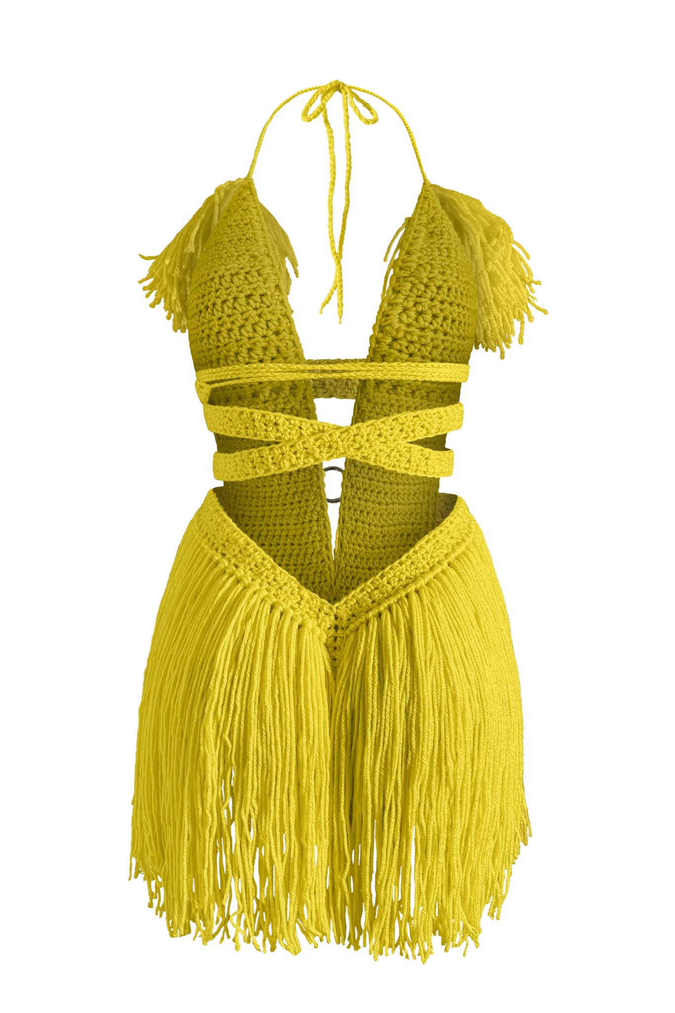 TANIJAY CROCHET ONE PIECE Hebe Crochet One Piece - Knee Length Untouched Fringe