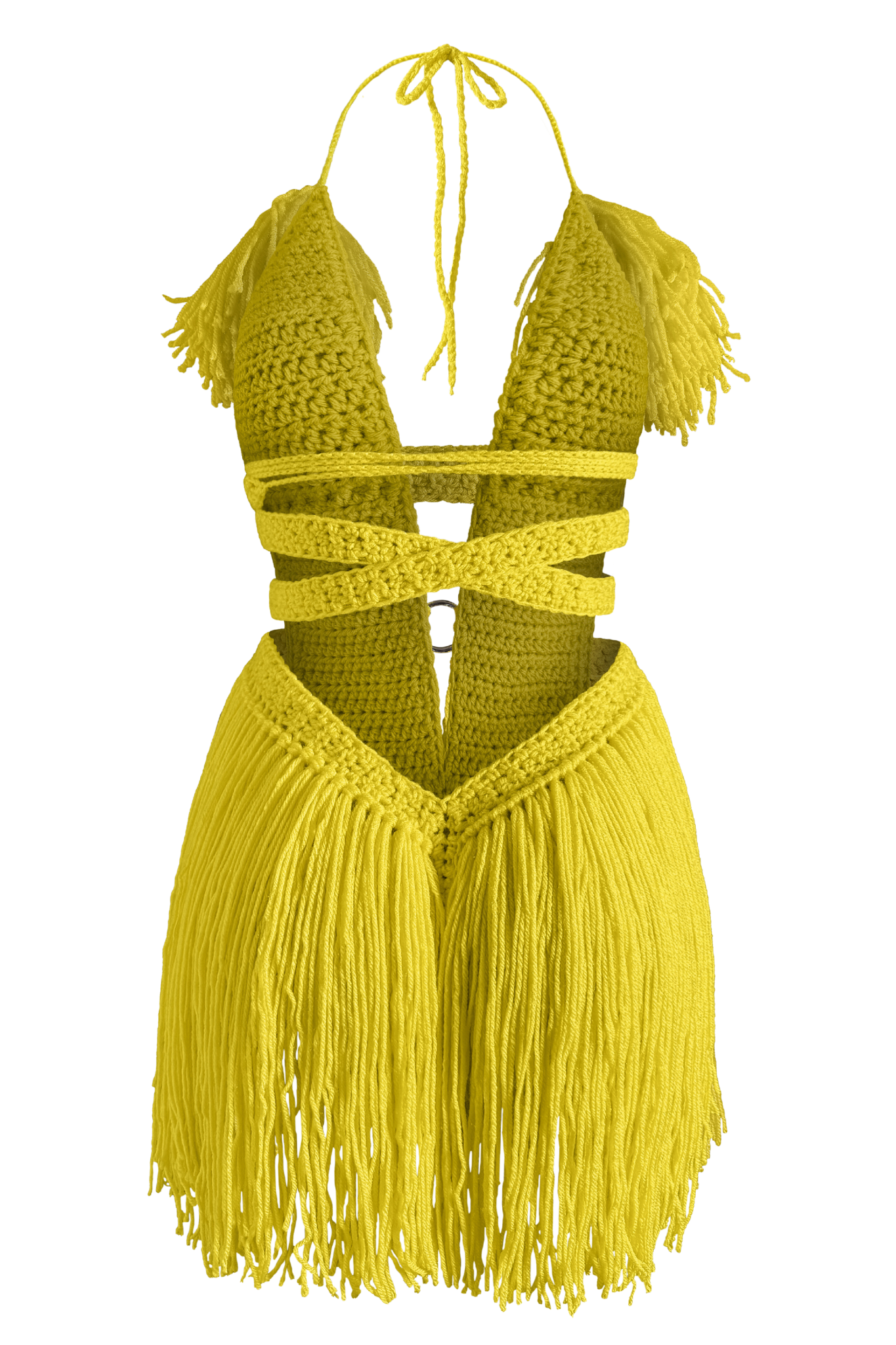 TANIJAY CROCHET ONE PIECE Hebe Crochet One Piece - Knee Length Untouched Fringe