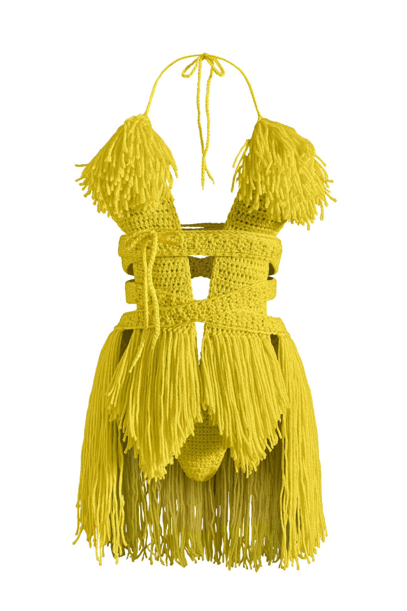 TANIJAY CROCHET ONE PIECE Hebe Crochet One Piece - Knee Length Untouched Fringe