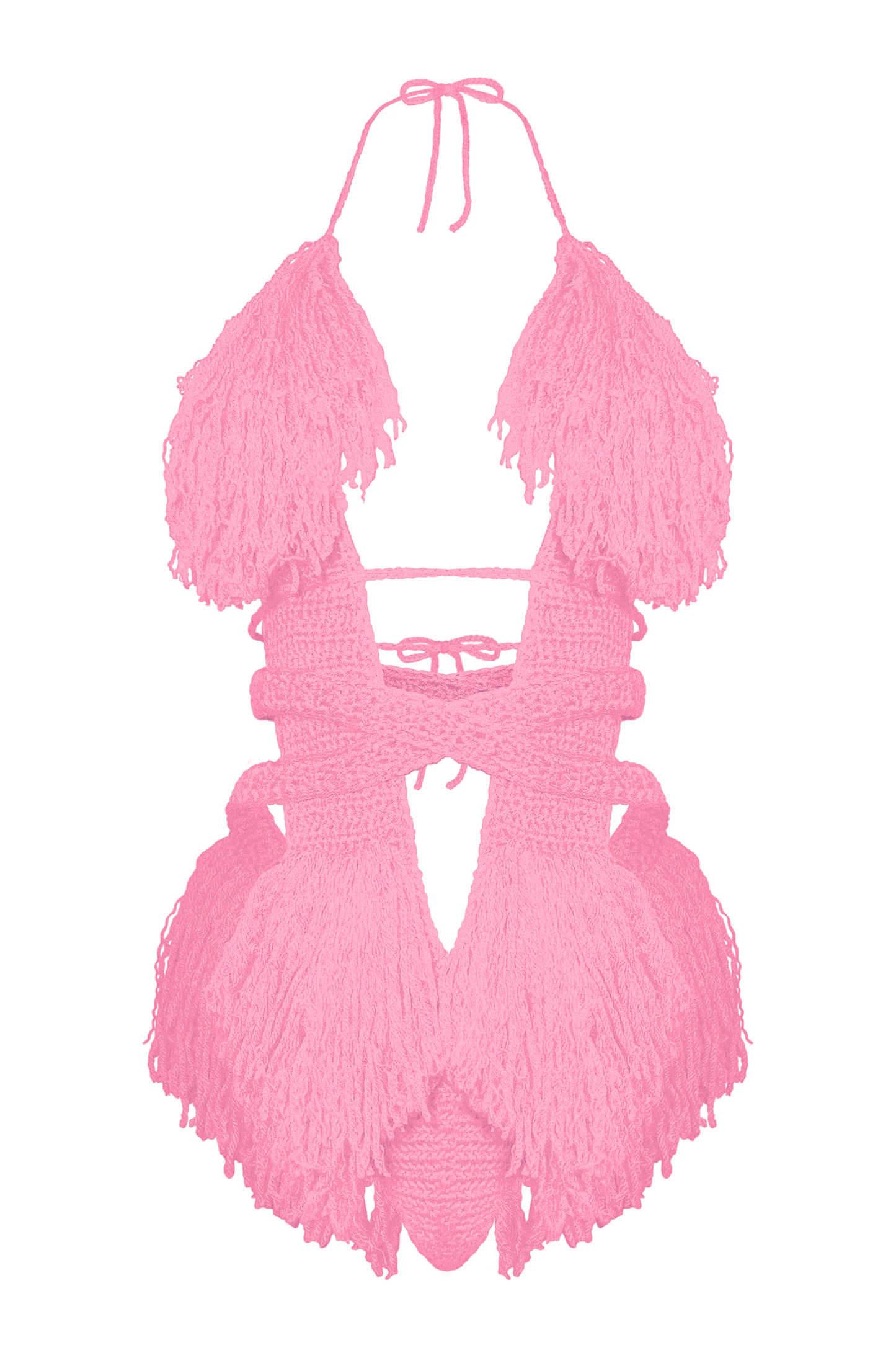 TANIJAY CROCHET ONE PIECE Pretty n Pink Hebe Crochet One Piece - Small