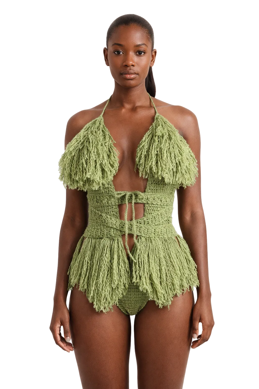 Hebe Crochet One Piece in Tea Leaf | Handmade | TaniJay Crochet