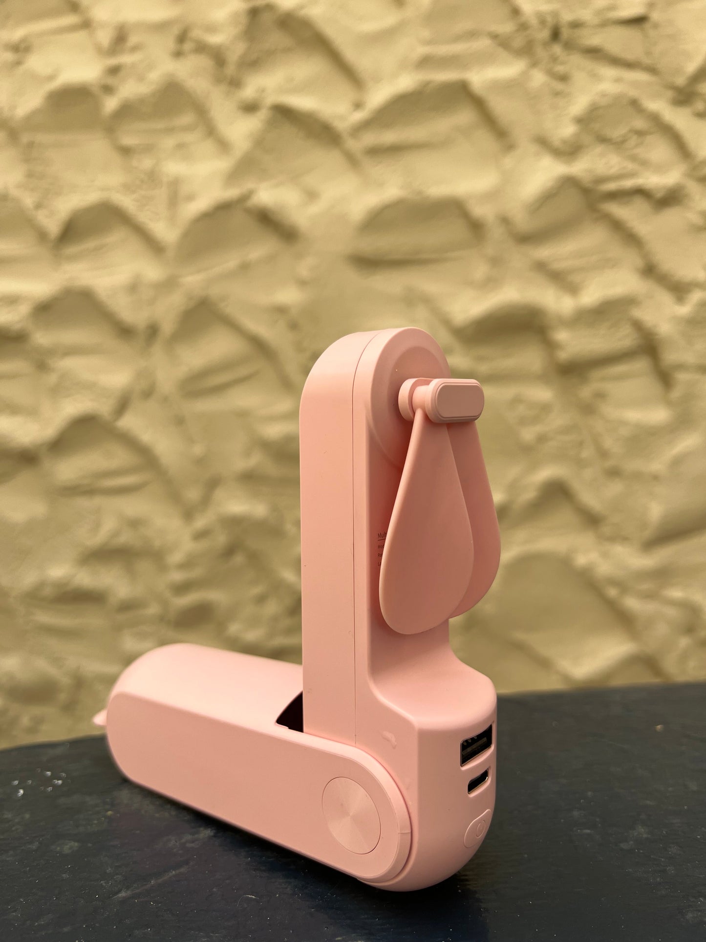 TANIJAY CROCHET Pink Digital 3-in-1 Portable Fan