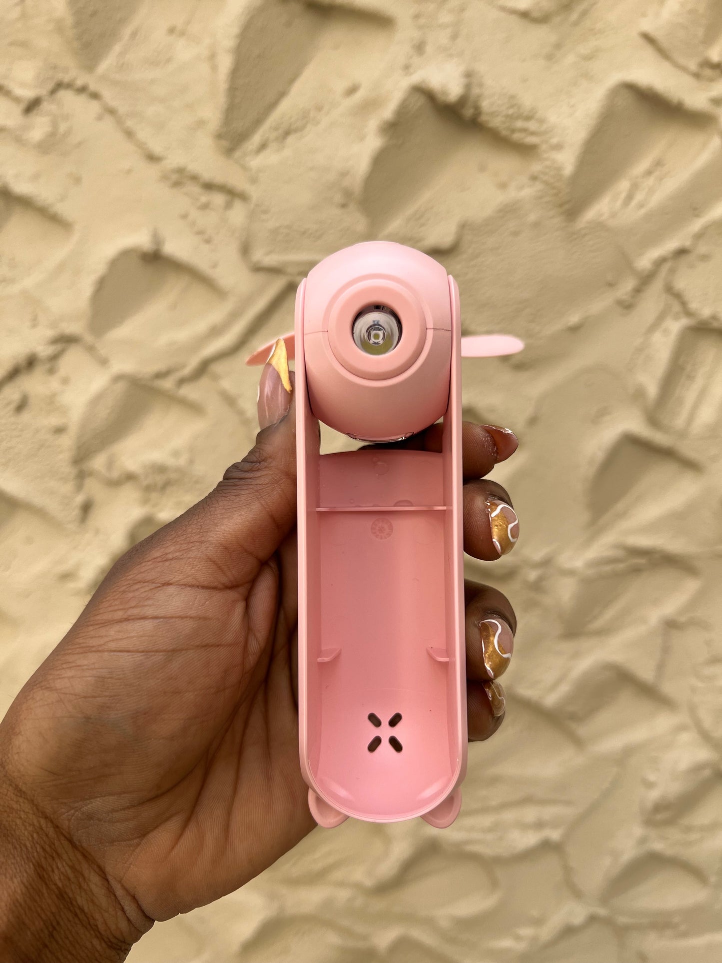 TANIJAY CROCHET Pink Digital 3-in-1 Portable Fan