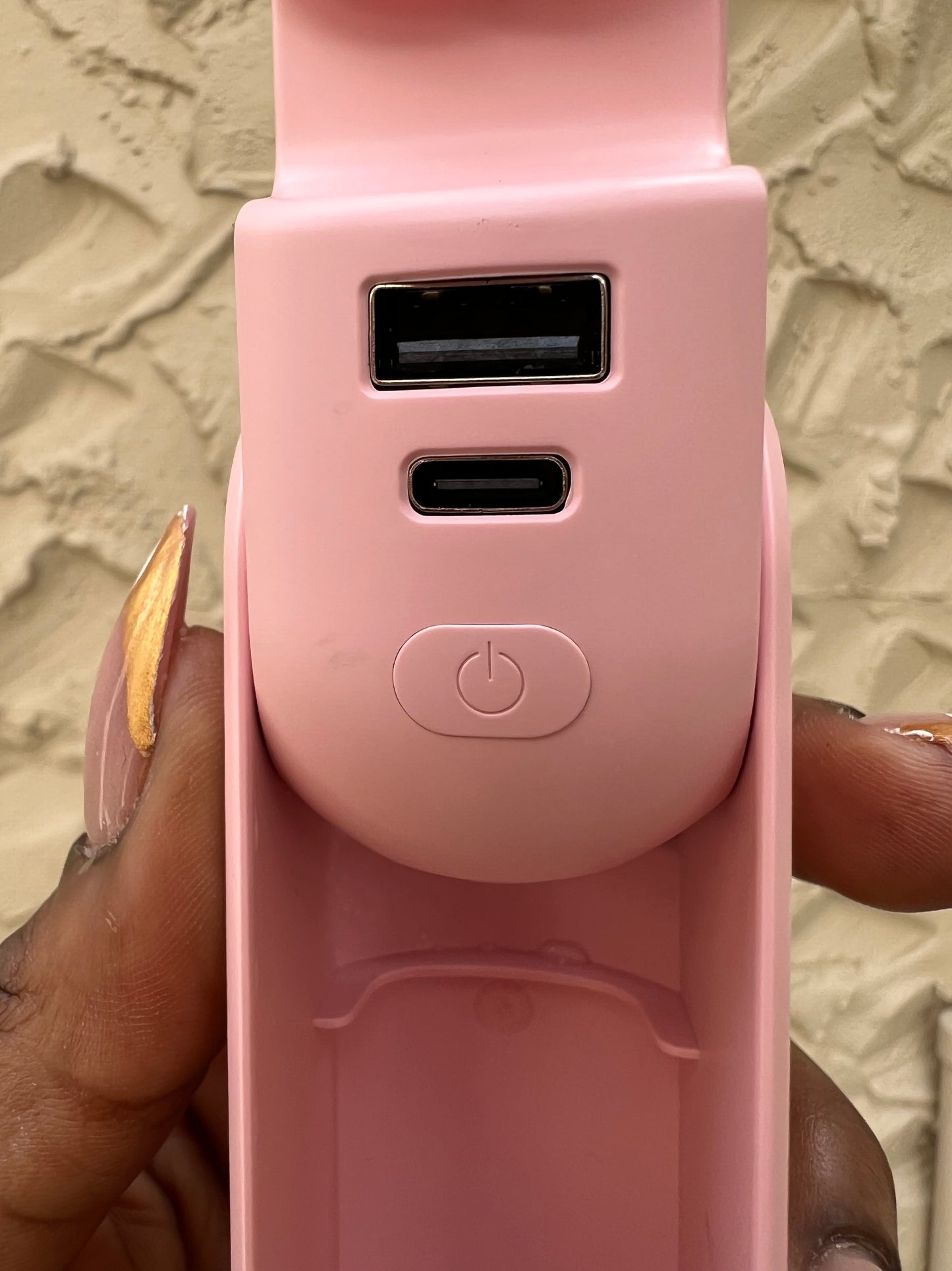 TANIJAY CROCHET Pink Digital 3-in-1 Portable Fan