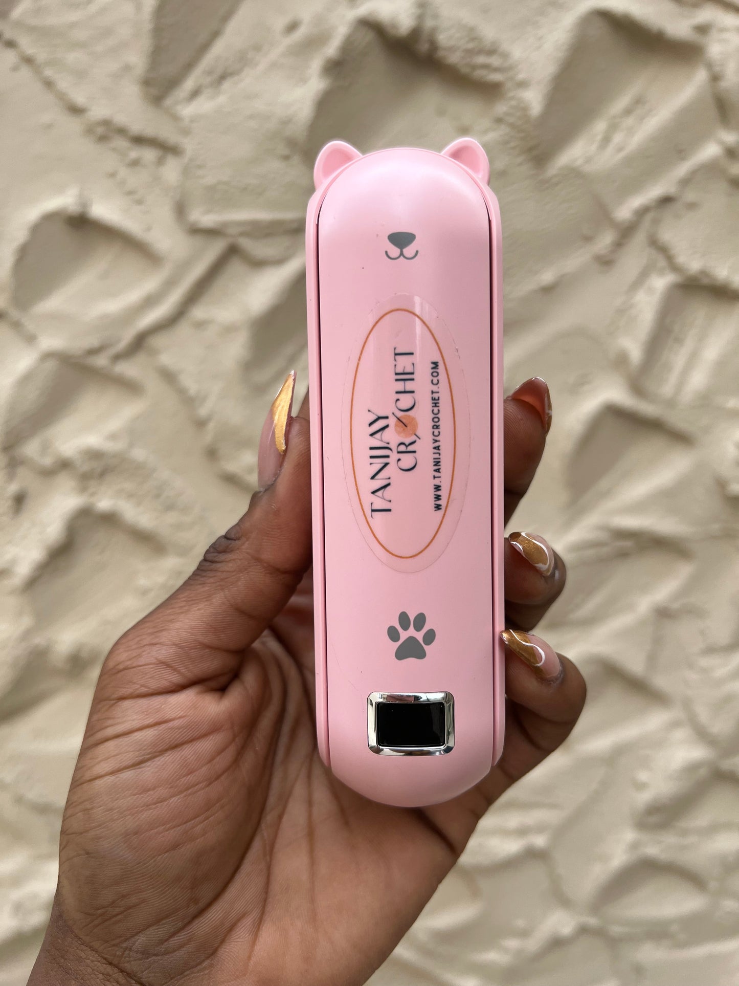 TANIJAY CROCHET Pink Digital 3-in-1 Portable Fan