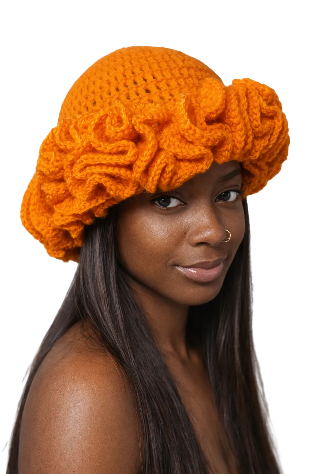 Ptah Crochet Ruffle Hat- Accessories | Tanijay Crochet – TANIJAY