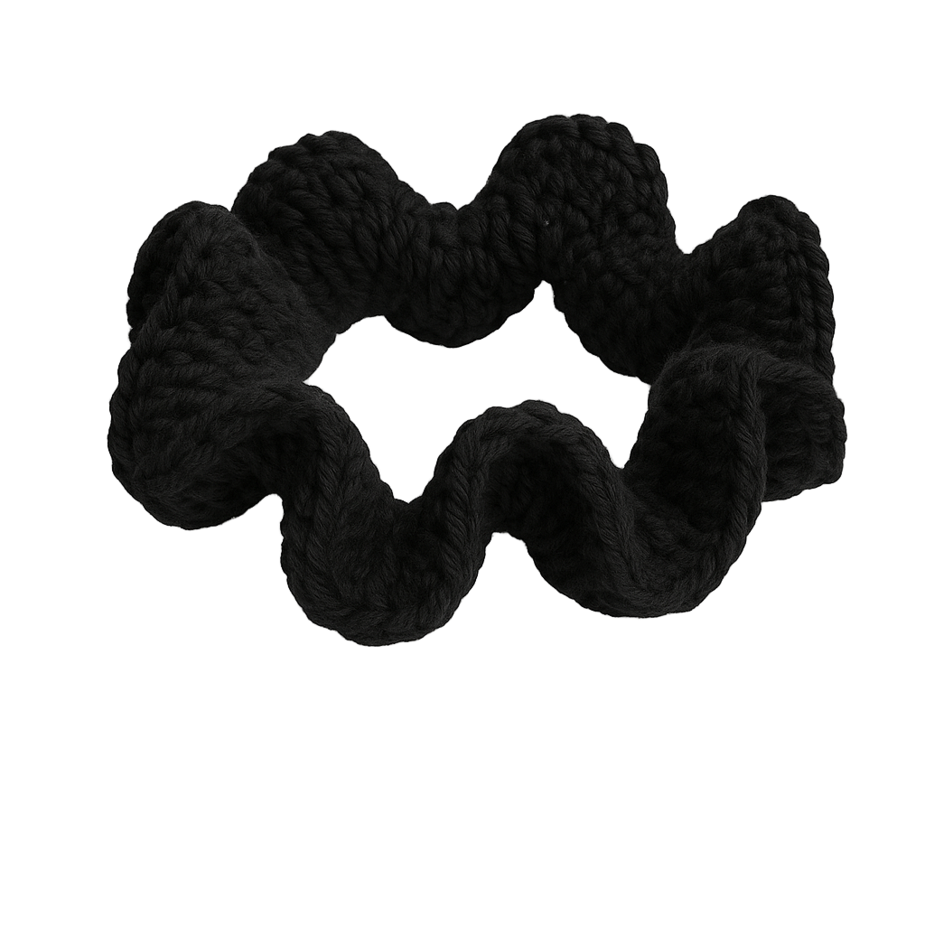 TANIJAY CROCHET bracelet Black Selene Crochet Ruffle Bracelet