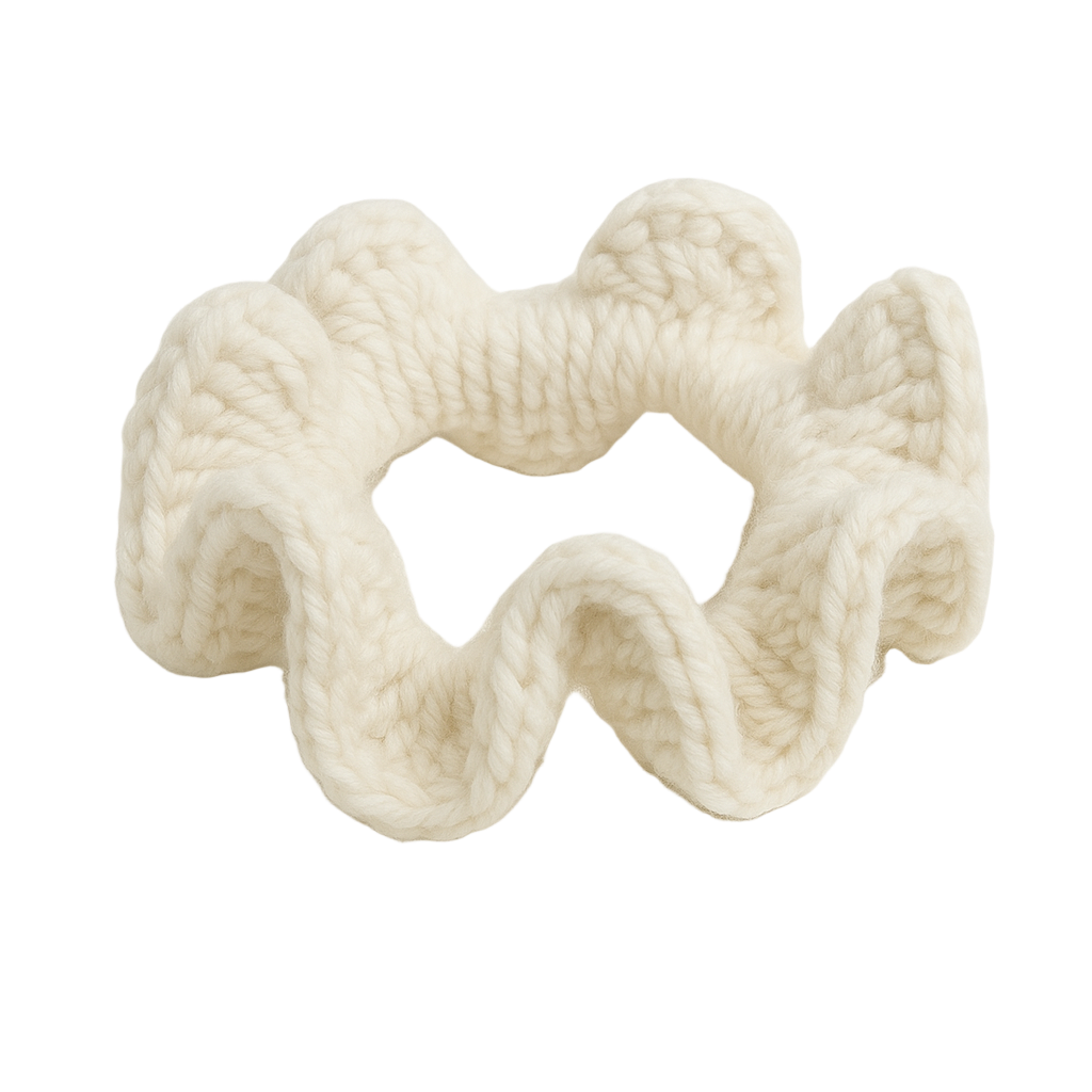 TANIJAY CROCHET bracelet White Selene Crochet Ruffle Bracelet
