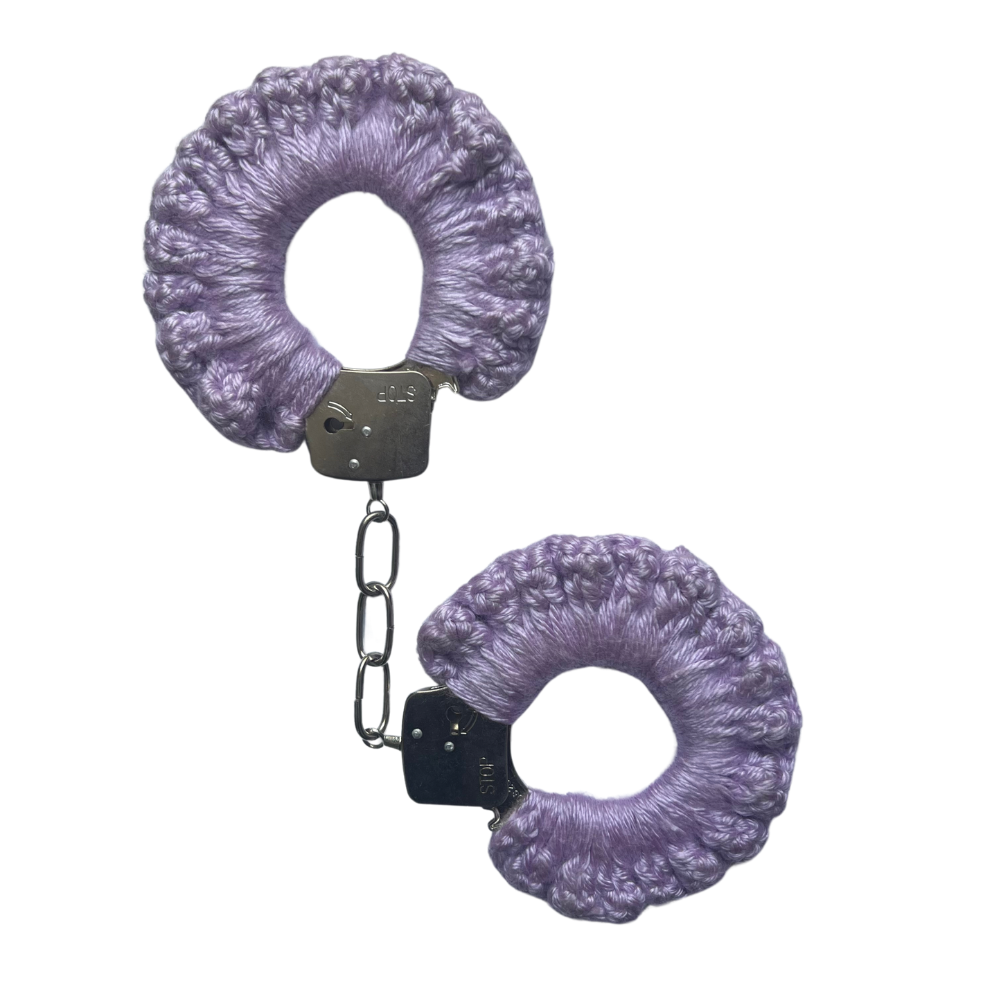 TANIJAY CROCHET handcuff Silky Crochet Handcuffs: Lavender