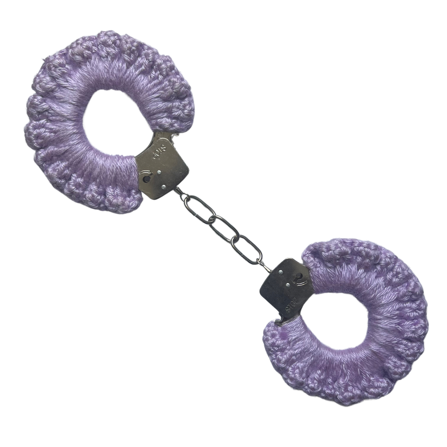 TANIJAY CROCHET handcuff Silky Crochet Handcuffs: Lavender