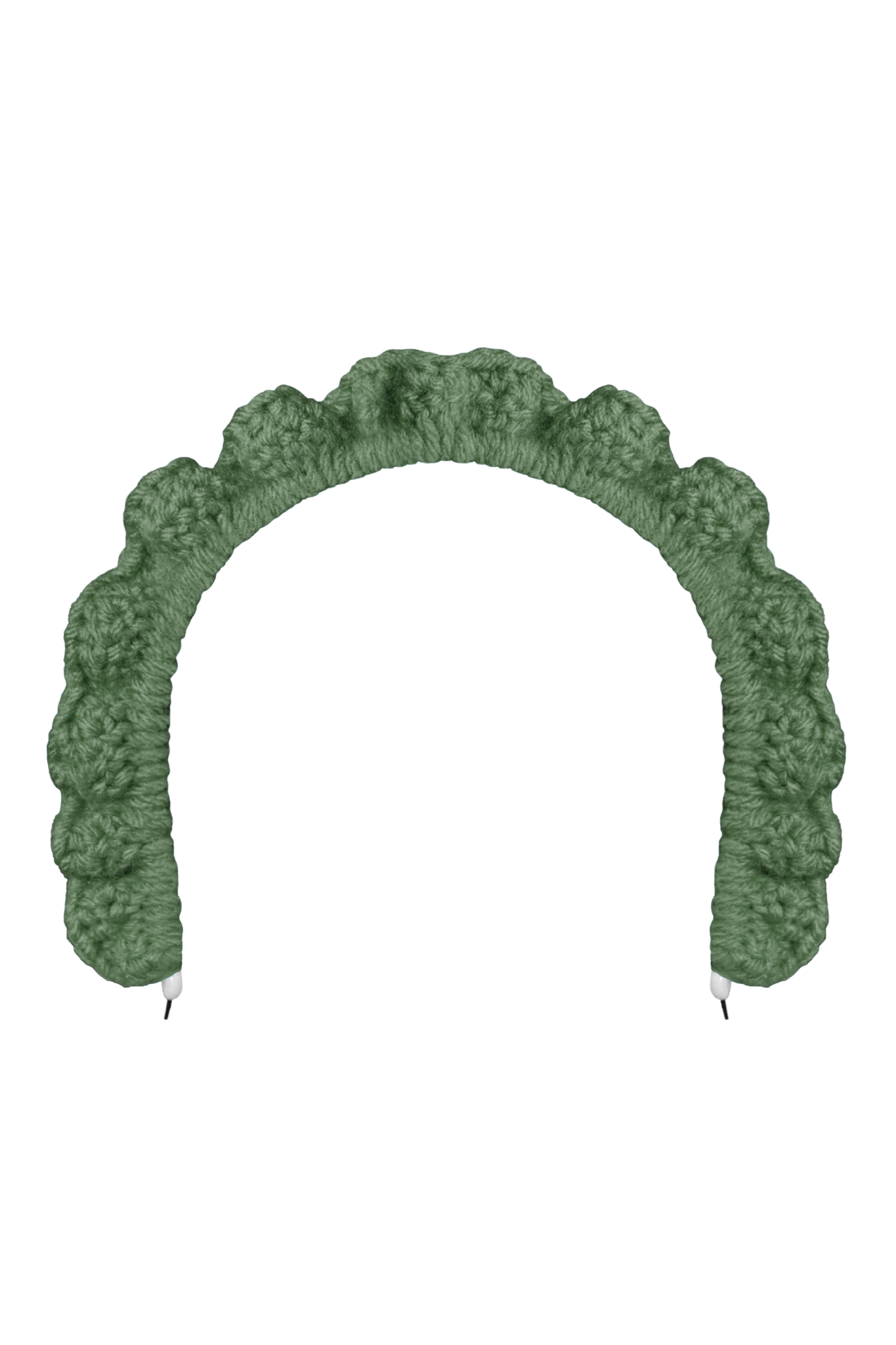 TANIJAY CROCHET headband Wavy Ruffle Headband – Light Sage