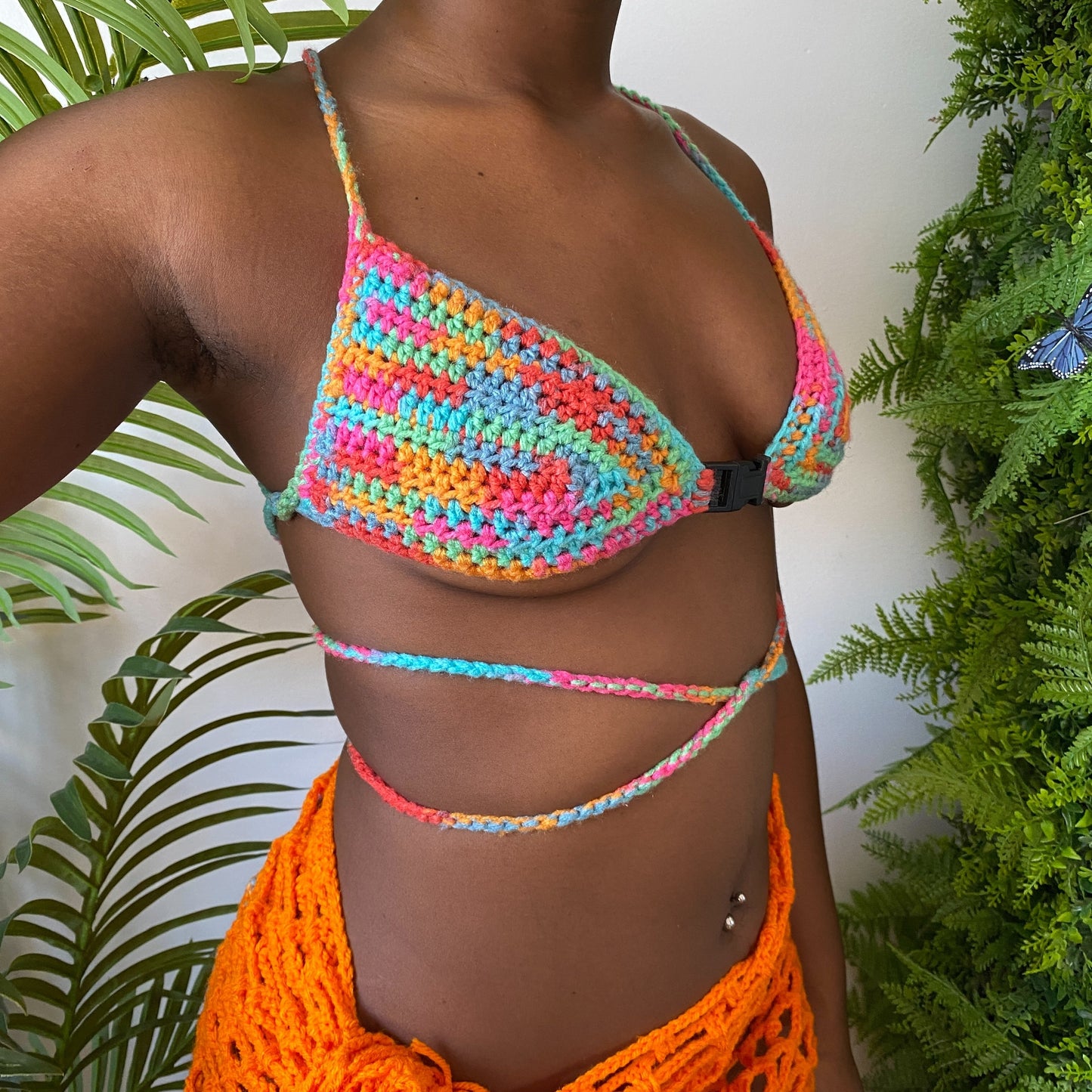 TANIJAY CROCHET Dayglow Crochet Bikini Top