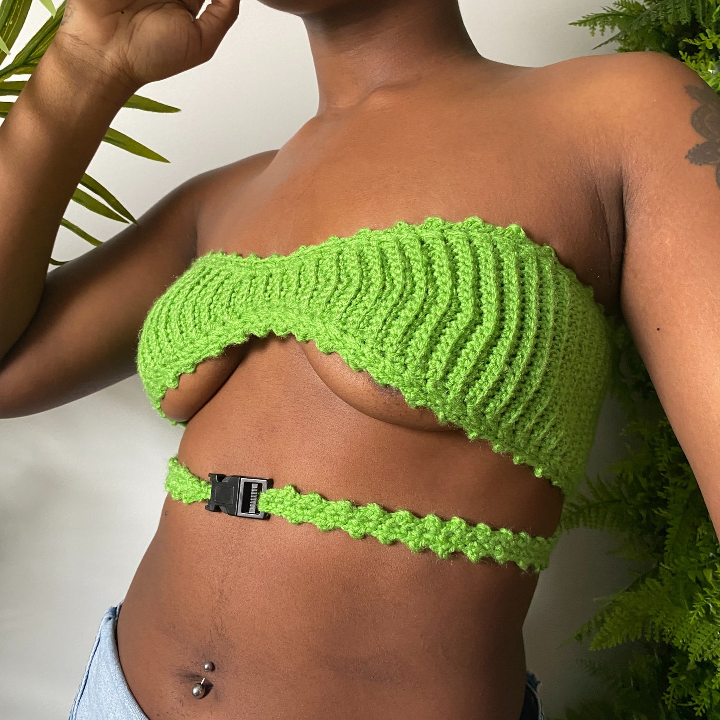 TANIJAY CROCHET Strapless Astraea Crochet Crop Top