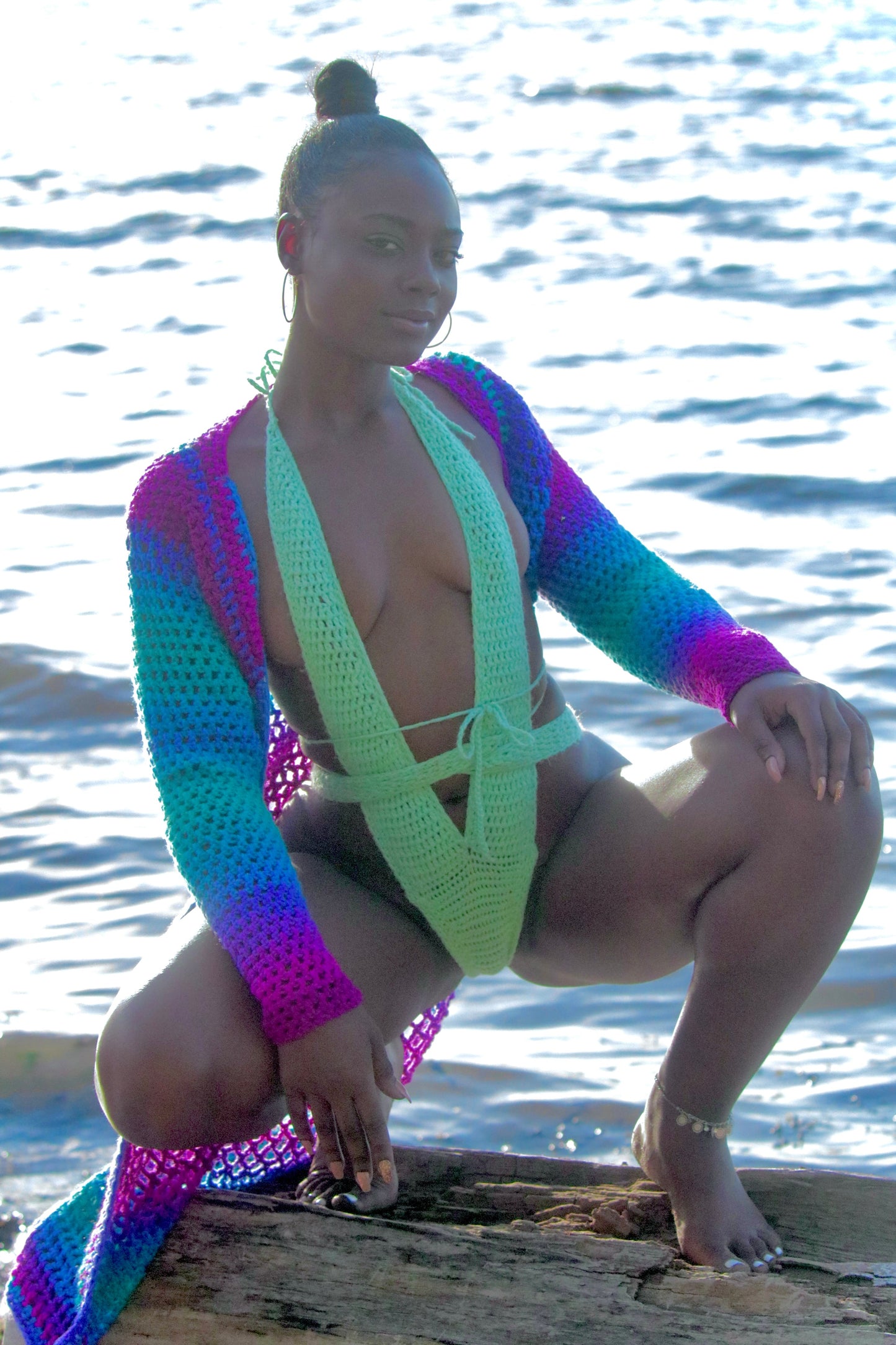 TANIJAYLAUNCH SWEATER Kepri Crochet Cover Up