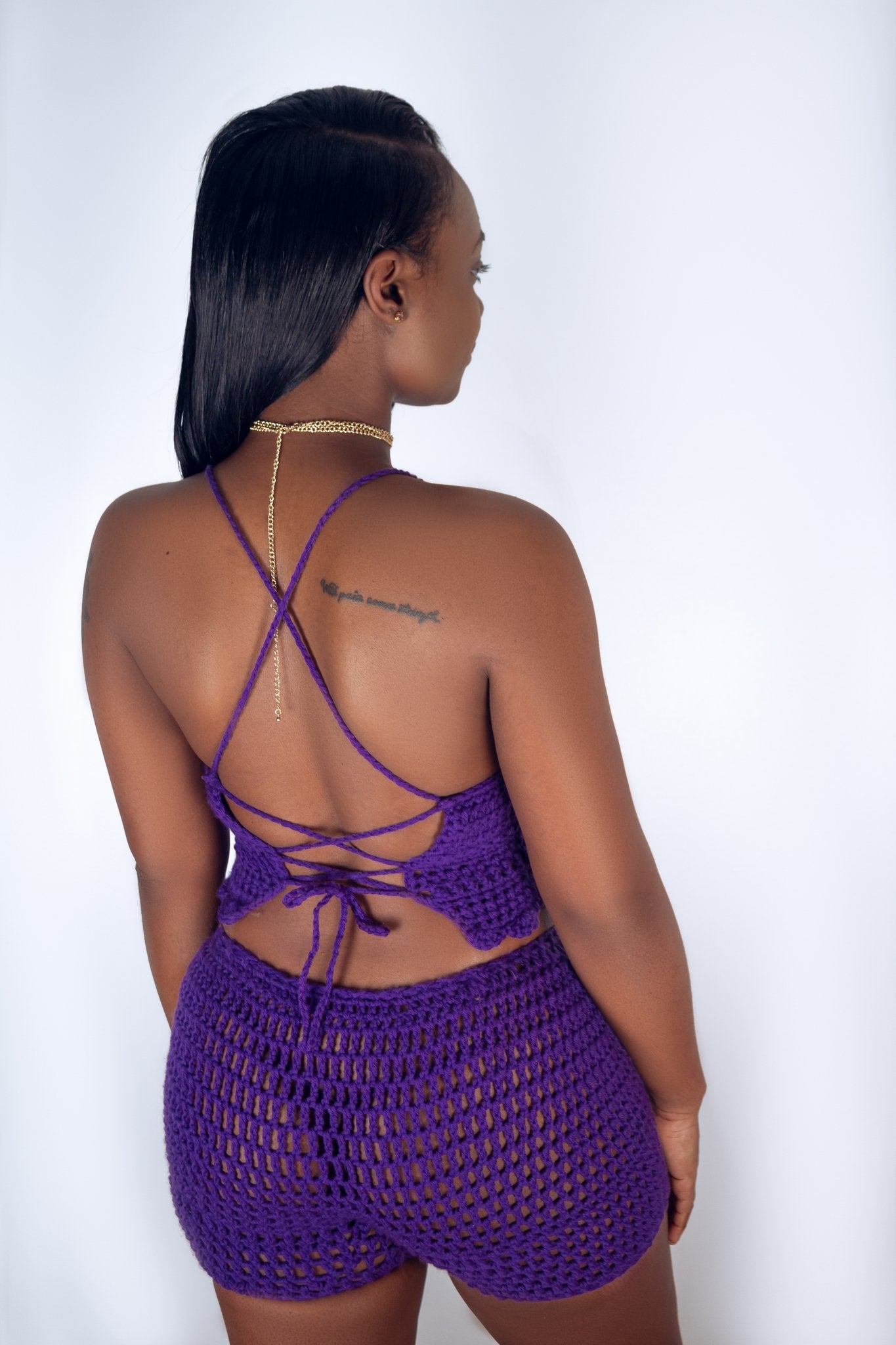 TANIJAYLAUNCH SET Merope V-neck Crochet Set