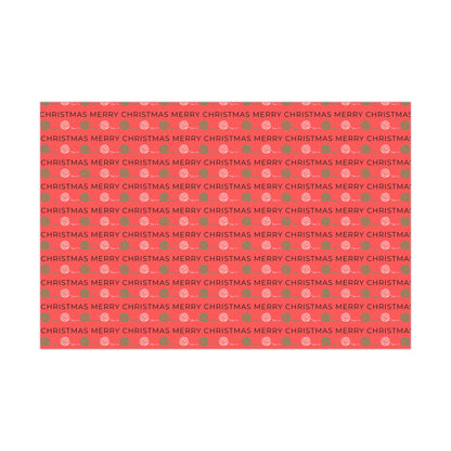 "Berry Merry 2.0" Crochet-Inspired Gift Wrap – 20"X 30" Sheet