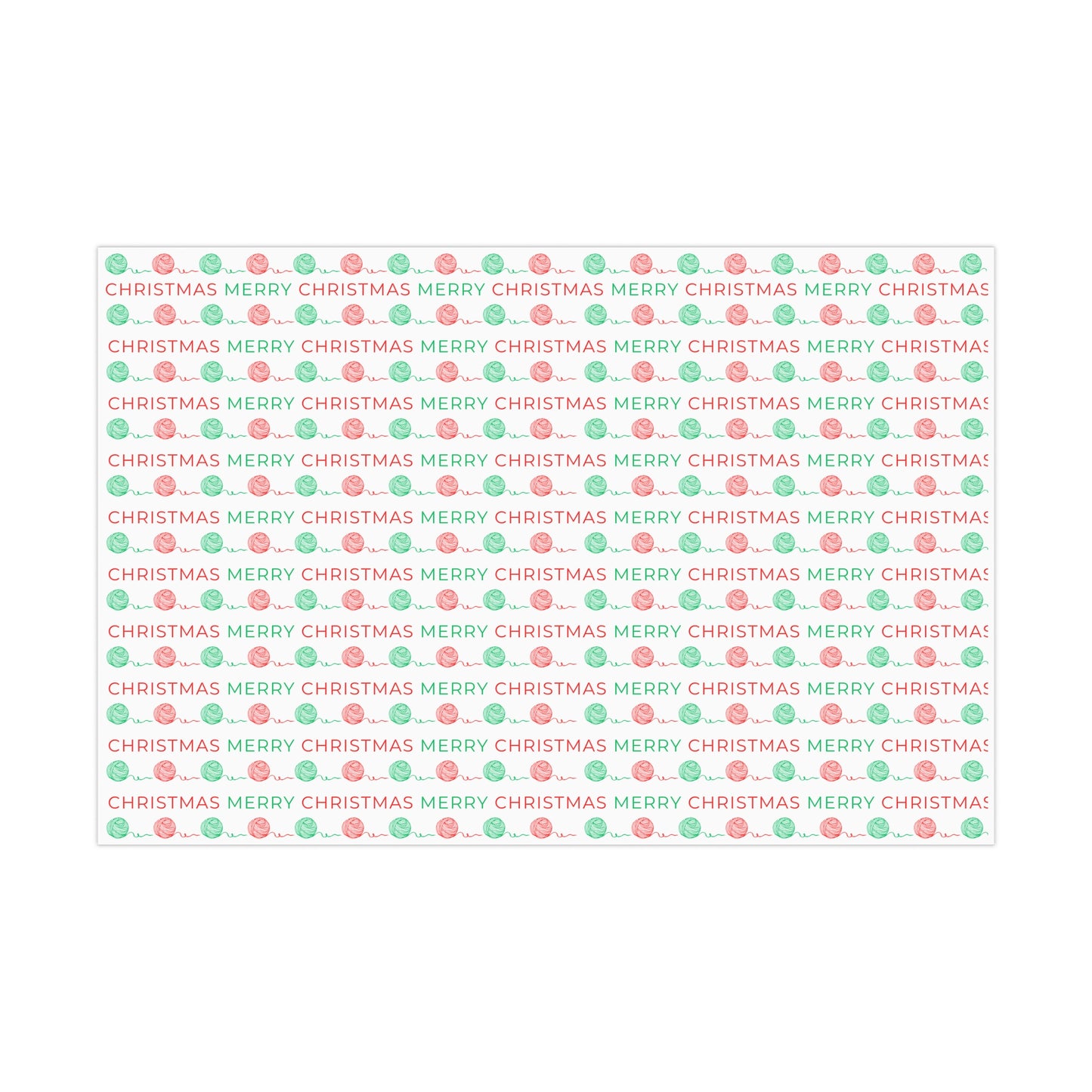 "Winter White 4.0" Crochet-Inspired Wrapping Paper – 30" x 20" Sheet