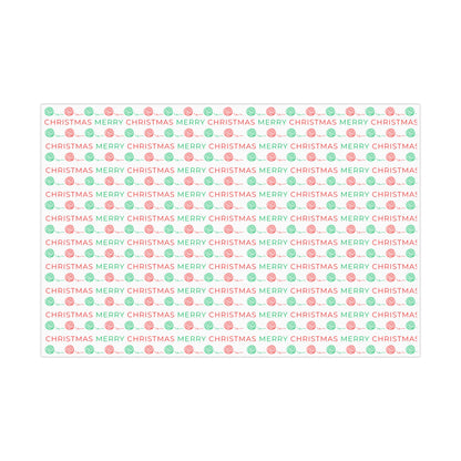 "Winter White 4.0" Crochet-Inspired Wrapping Paper – 30" x 20" Sheet