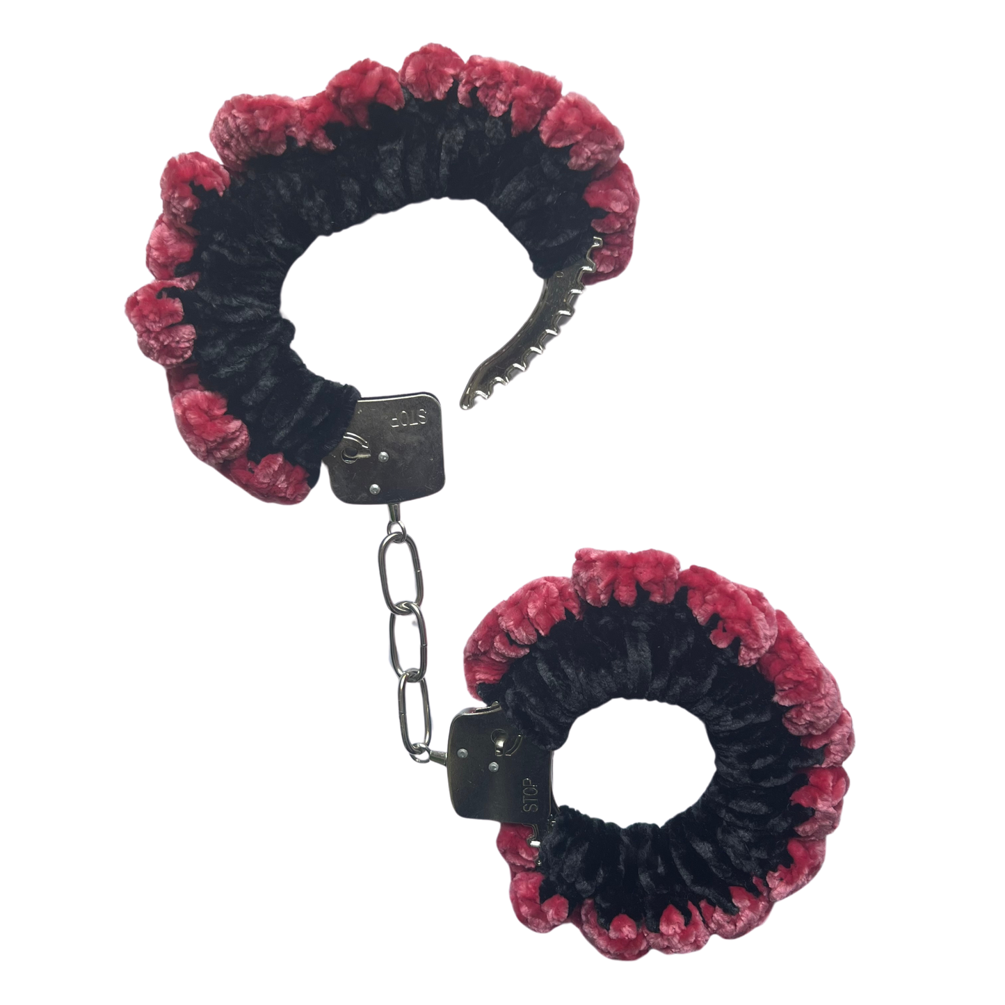 Velvet Crochet Handcuffs