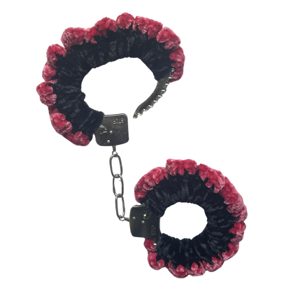 Velvet Crochet Handcuffs