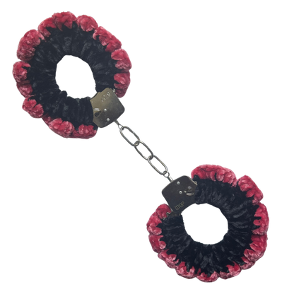 Velvet Crochet Handcuffs