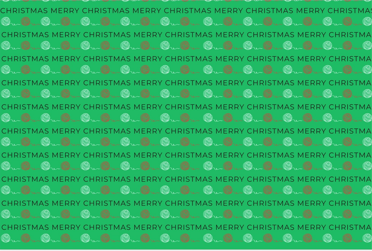 "Evergreen Bliss 2.0" Crochet-Inspired Wrapping Paper – 30" x 20" Sheet