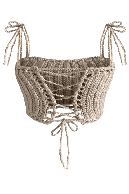 TANIJAY CROCHET Demeter Crochet Tube Top with Optional Straps
