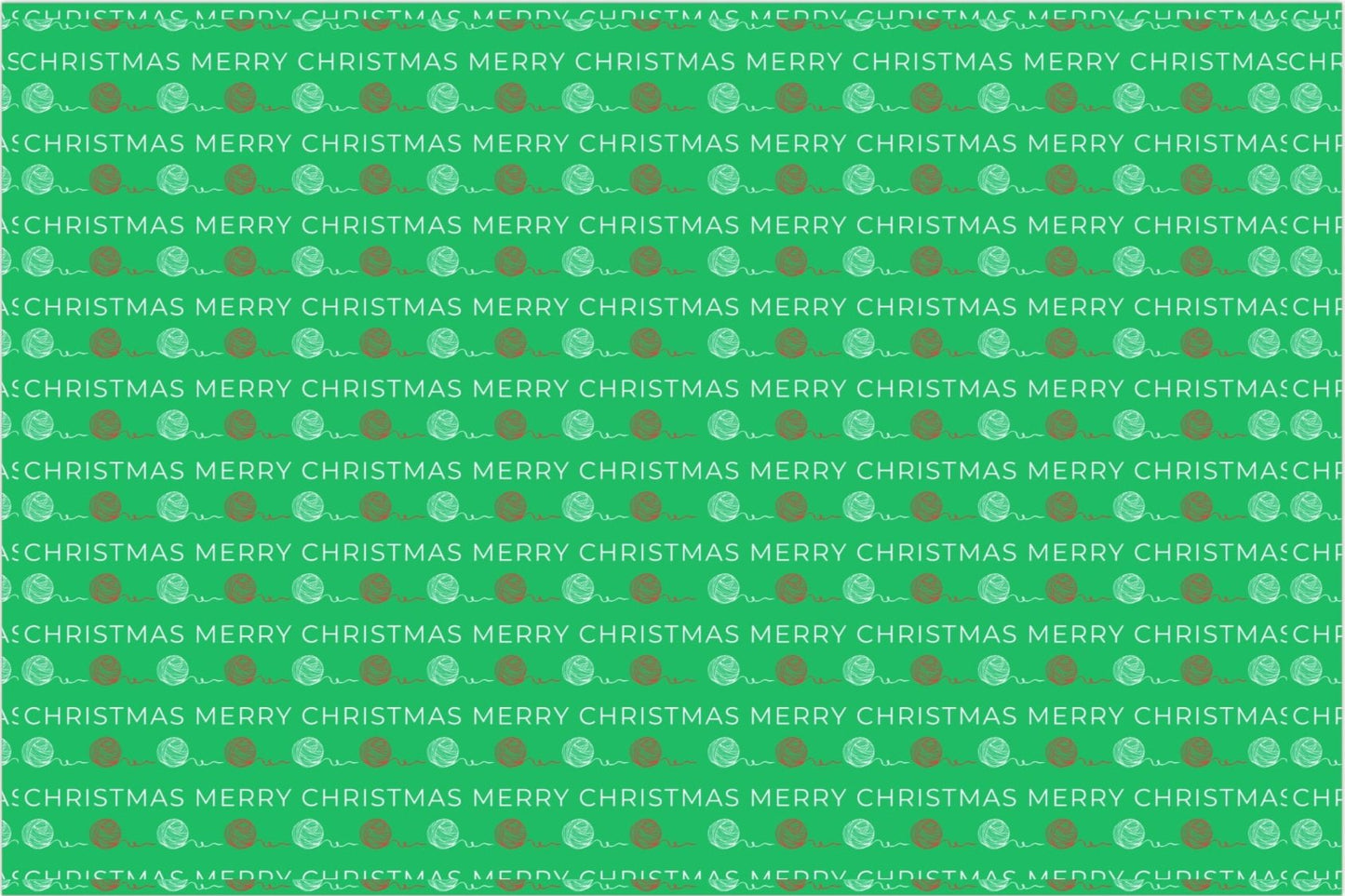 "Evergreen Bliss" Yarn-Inspired Wrapping Paper – Instant Download Single Design