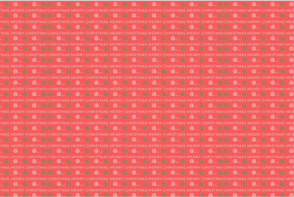 "Berry Merry" Crochet-Inspired Wrapping Paper – Instant Download Single Design