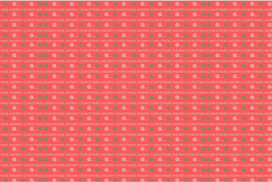 "Berry Merry" Crochet-Inspired Wrapping Paper – Instant Download Single Design