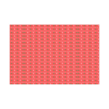 "Berry Merry" Crochet-Inspired Gift Wrap – 30" x 20" Sheet