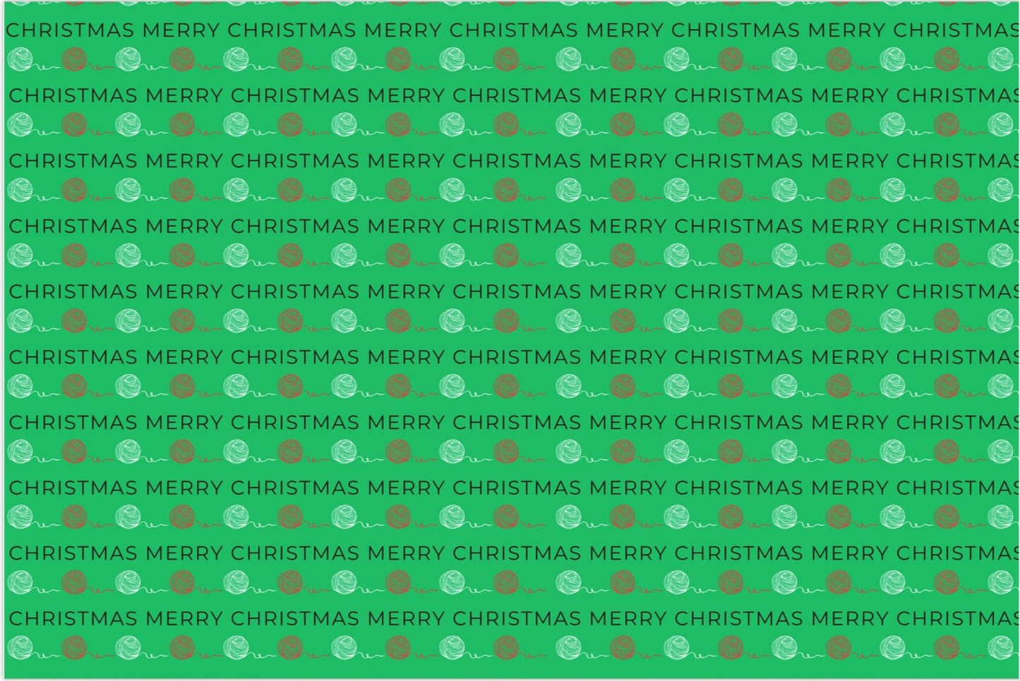 "Evergreen Bliss 2.0" Yarn-Inspired Wrapping Paper – Instant Download Single Design