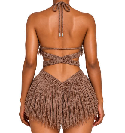 Hebe Crochet One Piece Cafe Latte Medium – Ready to Ship (48 Hours)