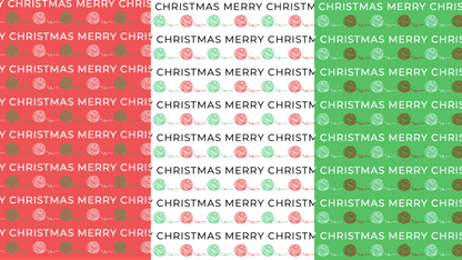 Printable Crochet Christmas Wrapping Paper - Set of 3 Designs