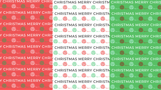 Printable Crochet Christmas Wrapping Paper - Set of 3 Designs