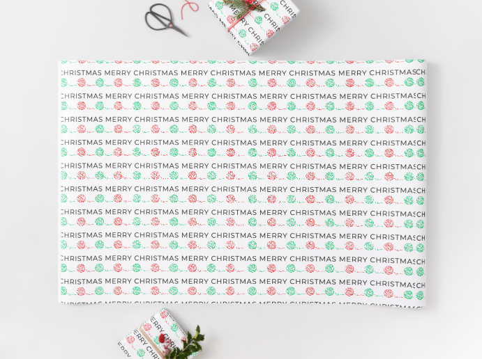 Printable Crochet Christmas Wrapping Paper - Set of 3 Designs