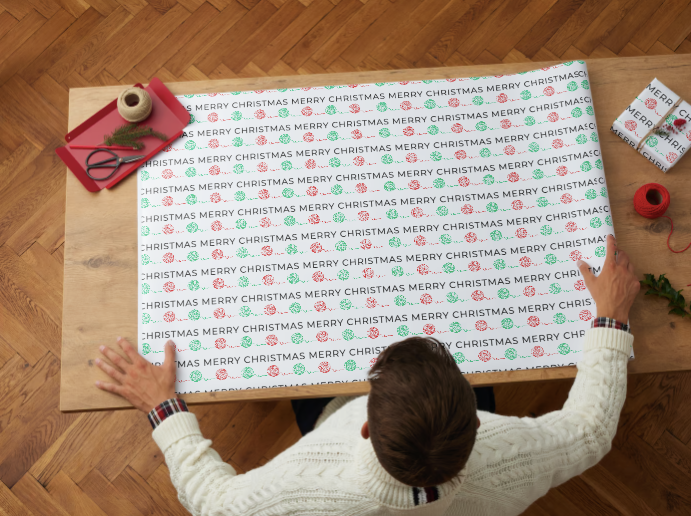 Printable Crochet Christmas Wrapping Paper - Set of 3 Designs