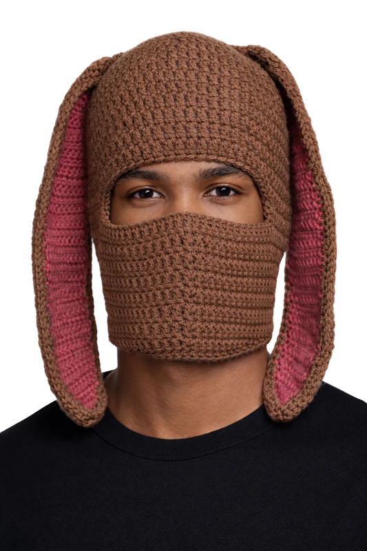 TANIJAY CROCHET BALACLAVA MASK Bunny Ear Crochet Balaclava Ski Mask