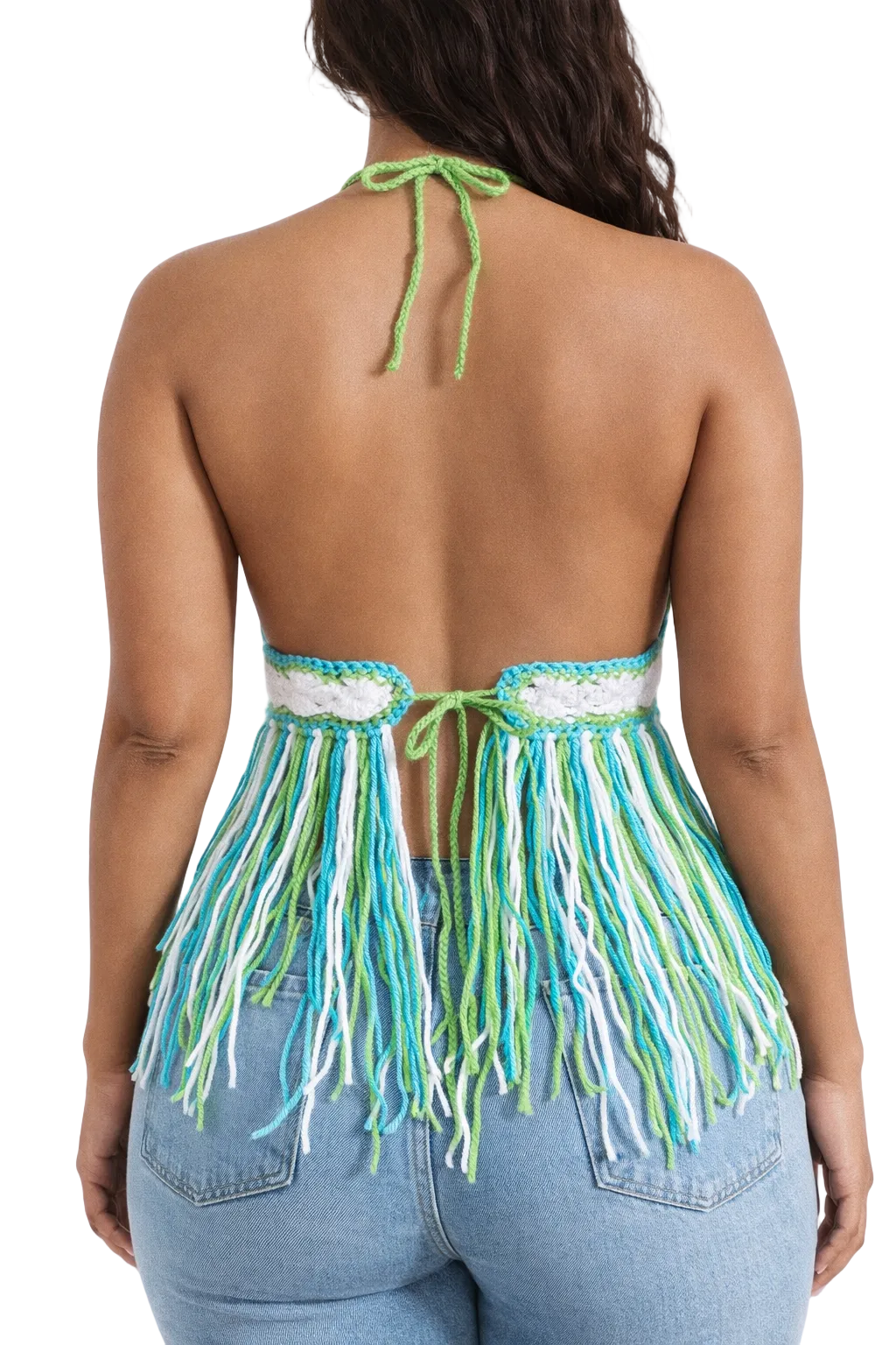 TANIJAY CROCHET TOP Cybele Fringe Crochet Top