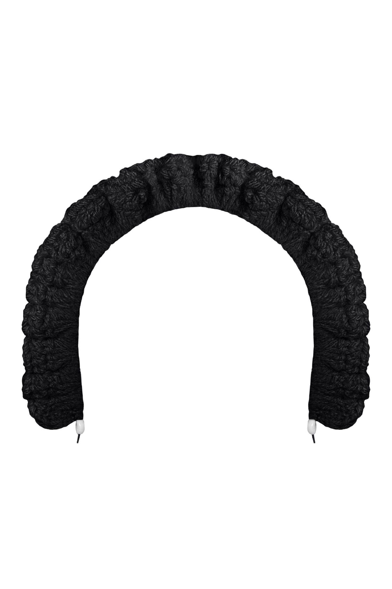 TANIJAY CROCHET headband Full Ruffle Headband – Black