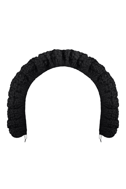 TANIJAY CROCHET headband Full Ruffle Headband – Black