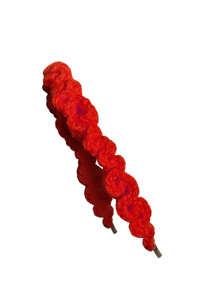 TANIJAY CROCHET headband Full Ruffle Headband – Bright Red